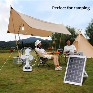 Portable Mini USB Panneau Solaire DC Rechargeable Électrique Camping Ventilateur Solaire Réglable Ventilateur De Refroidissement Par Air pour Usage Domestique Plafond Table - Product Image 4