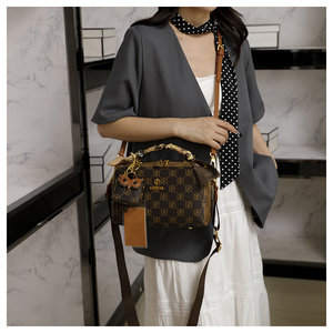 Women's Luxury PU Casual Tote Bag Geometric Pattern Zipper Closure Removable <strong>Shoulder</strong>/Cross-Body <strong>Strap</strong> Polyester Portable - Product Image 3