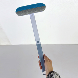 Double Sided <b>Window</b> Screen Cleaner Squeegee Glass Scraper Household Tool For <b>Window</b> Cleaning With Microfiber <b>Brush</b> And PP Handle - Product Image 2