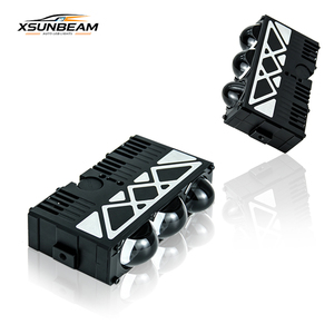 100W 3-lens Bi-LED grillelamp solenoïde dubbele bundel driekleurig CNC 6500K IP67 waterdicht glazen lens externe rijverlichting - Product Image 2