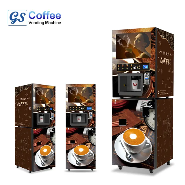 인스턴트 커피 머신 자동 컵 디스펜서 자동 판매 커피 자판기