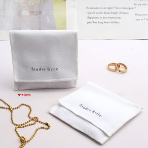 Custom Logo Printed Cotton Twill <b>Envelopes</b> Bag for Jewelry Hairpin Brooch Packaging Cotton Twill <b>Envelopes</b> Dust Pouch - Product Image 2