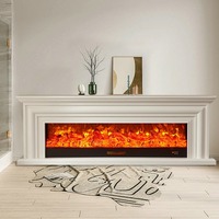 Meuble TV personnalisable avec foyer électrique, sans chauffage, flamme simulée réaliste pour la décoration d'ambiance du salon - Vente Flash