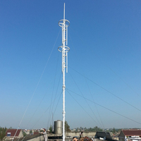 Tour d'antenne tubulaire cellulaire en acier pour communication, certifiée ISO/CE, galvanisée à chaud, hauteur personnalisable, usage industriel