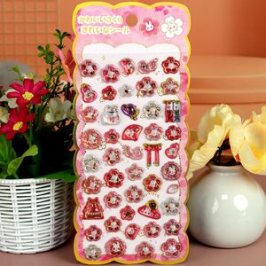 Autocollants décoratifs WOWEI 3D stéréoscopiques en relief, motif animal, imprimés UV, style <span class=keywords><strong>japonais</strong></span>, fleurs de <span class=keywords><strong>cerisier</strong></span>, en plastique - Product Image 5