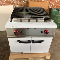Grill à gaz en acier inoxydable avec pierre de lave populaire, grill à pierre de lave pour barbecue commercial