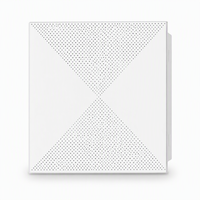 Plafonds carrés en aluminium 600x600, panneaux de plafond suspendus ignifuges laminés avec film PVC, grille pour sous-sol d'hôpital