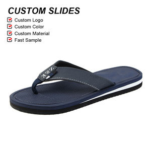 OLICOM - Pantuflas Personalizadas al por Mayor con Logotipo, Pantuflas de Verano para Hombre, Antideslizantes, para Interiores y Exteriores, con Rayas de Colores Combinados, Chanclas de Playa y Ocio - Product Image 1