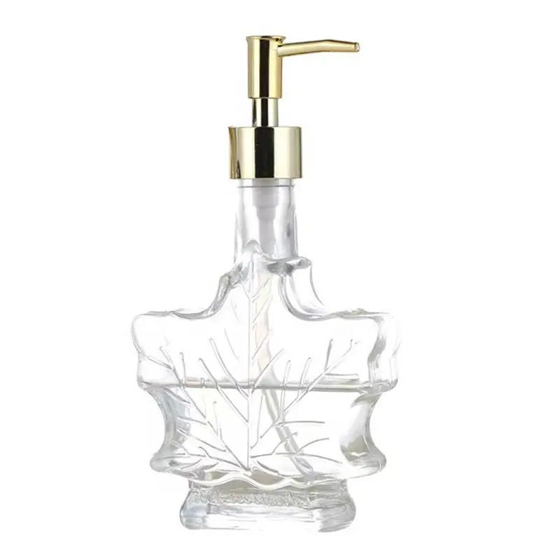 Customized 50Ml 100Ml New design glass Perfume bottle shaped like maple leaf