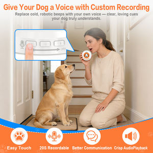 Sonnette pour chien Daytech IP55 étanche, 36 sonneries, volume à 5 niveaux, enregistrement personnalisable pour l'entraînement des animaux de compagnie en extérieur - Product Image 3