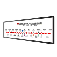 Écran publicitaire LED intelligent WiFi LCD ultra-large FHD de 23,1 pouces avec animation pour utilisation dans les ascenseurs