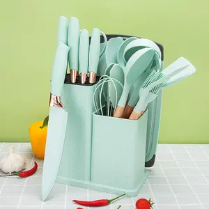 새로운 디자인 도매 독특한 주방 도구 요리 도구 주방 용품 제조 업체 비 스틱 실리콘 주방 용품 세트