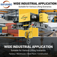Nouvelle palan électrique à câble Rayvanbo certifié CE, norme FEM européenne, 1-20 tonnes, boîte de vitesses planétaire, télécommande, IP55/IP54