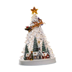 New Arrival LED Acrylic Transparent Church <b>Christmas</b> Tree with <b>Star</b> in the Top with Music <b>Christmas</b> Decoration Home Decoration - Product Image 2