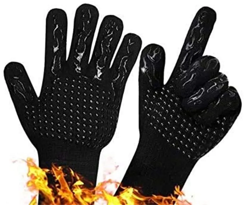 Силиконовые рукавицы 932F, Жаропрочные перчатки для жарки, выпечки, барбекю, гриля