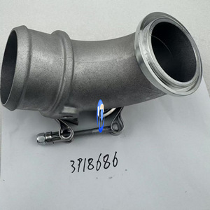 ท่อไอดีอะลูมิเนียมโค้งงอ Dongfeng Cummins QSB6.7 Turbo รุ่น 3918686 พร้อมแคลมป์สำหรับเปลี่ยน - Product Image 1