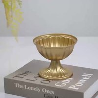 Vase en métal doré de luxe pour table de salle à manger, idéal pour centre de table de mariage, accessoires de décoration intérieure, pot de fleurs artificielles, vente en gros