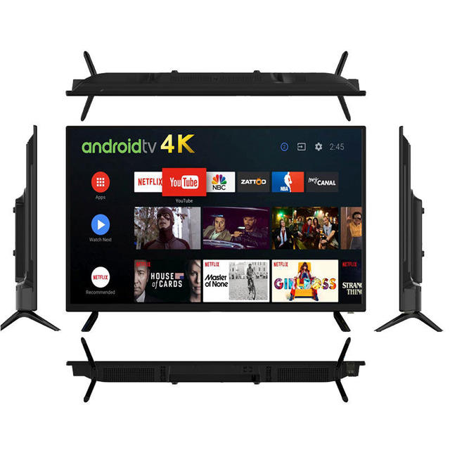 Frameless 23.6 Inch Smart TV Android 1+8G BT T2+S2 Digital LED with 12V DC for Solar Power Smart TV with Wall Mount