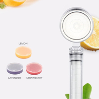 Style simple haute pression économie d'eau vitamine C bloc d'arôme filtre visible pommeau de douche à main filtre en coton PP pour salle de bain