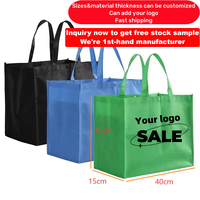 Sacs promotionnels en gros pour les fêtes, sacs de courses réutilisables, sacs écologiques à grande capacité, sacs fourre-tout non tissés