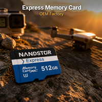 Nandstor Fabrik OEM Express Speicherkarte Hochgeschwindigkeits 128GB 256GB 512GB SD TF Flash-Karte U3 Klasse 10 für Drohne Kamera Handy