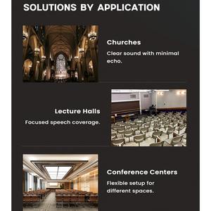 Altavoces para Iglesia con Certificación EN54-24, Altavoz Line Array con Logotipo Personalizado, Altavoz de Columna para Exteriores con Clasificación IP66 a Prueba de Agua - Product Image 2