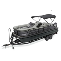 2022 Bateaux pontons de luxe en aluminium avec Bimini nouveau design à vendre