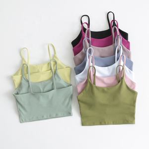 Canotta da <span class=keywords><strong>Donna</strong></span> Senza Maniche per Palestra e <span class=keywords><strong>Fitness</strong></span>, Traspirante, Tinta Unita, per Yoga, Morbida, Compressiva, Imbottita, Taglia Piccola, OEM - Product Image 2