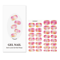 Nouveauté Styles personnalisés 30 bandes de vernis à ongles en gel décoratif de haute qualité, gel semi-durci longue durée avec lumière UV