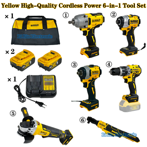 Ensemble d'outils de travail en extérieur pour électriciens, dernier modèle, avec chargeur de batterie au lithium, kit d'outils rechargeables, outils électriques, ensemble d'outils de réparation automobile - Product Image 2