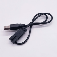 Câble de charge pour rasoir USB 2.0 de 20 cm certifié CE, blindage tressé, gaine en PVC, conducteur en cuivre pur, connecteurs nickelés pour