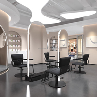 Miroir LED de luxe de haute qualité, station de coiffure, mobilier de salon de beauté, miroir de coiffure