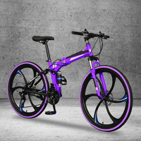 Prix Usine Vélo de Montagne Pliant 26 Pouces, VTT Pliable avec Freins à Disque Doubles 21/24 Vitesses
