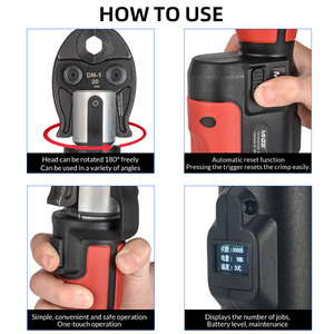 Набор инструментов для обжима LS-1525 труб, Электрический перезаряжаемый медный фитинг из нержавеющей стали, гидравлические щипцы - Product Image 5