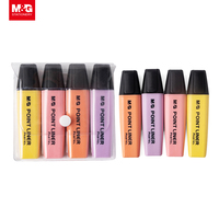 M & G Set Pena Highlighter 6 Warna, Spidol Highlighter Beraroma Kuning Biru Hijau Ungu Oranye Merah Muda