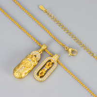 Collier pendentif Pixiu Vajra de style chinois pour femmes, en laiton plaqué or, avec breloque en filigrane, vente en gros, personnalisable