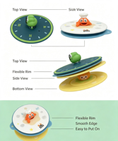 Couvre-gobelet en silicone, couvercle de boisson mignon de dessin animé, qualité alimentaire, pour gobelets, tasses, maison, bureau, cadeau pour enfants