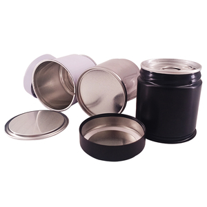 맞춤형 빈 원형 소 허브 주석 캐니스터 커피 금속 상자 차 깡통 차 보관/포장 밀폐 금속 주석 용기/상자 - Product Image 5