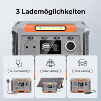 Station d'alimentation portable 300W 270Wh pour camping-car allemand, camping en plein air, alimentation hors réseau