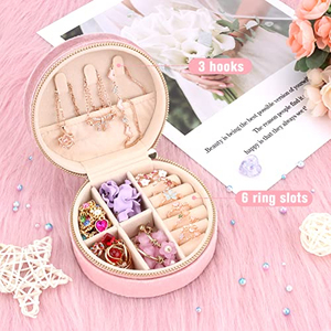 Boîtes à bijoux portables en cuir PU, simples, créatives, petites, de luxe, personnalisées - Product Image 3