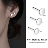 Boucles d'oreilles simples en argent sterling 925 hypoallergéniques, motifs cœur, fleur, étoile, lune, avec zircone cubique, pour femmes, vente en gros à prix abordable, pour le soin des piercings d'oreilles