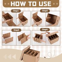 Boîte d'emballage pour vaisselle en carton épais durable SIHENY avec séparateurs pour déménagement, boîte d'emballage réutilisable pour vaisselle