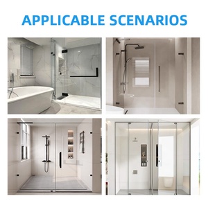 Ce chứng nhận đồng không khung vòi hoa sen bản lề hệ thống 90 ° xoay đóng êm cơ chế cho phòng tắm hiện đại Glass Shower bản lề - Product Image 4