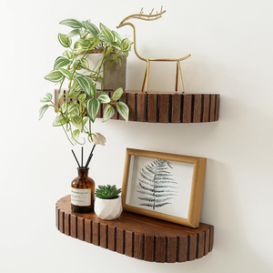 Étagères flottantes en bois de 16 pouces, style rustique moderne, boîte murale en bois pour plantes, étagères flottantes en bois massif naturel - Product Image 1
