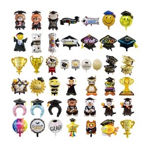 Graduata <span class=keywords><strong>serie</strong></span> a forma di personaggio Mylar Helium felice laurea in alluminio palloncino per la decorazione della festa di laurea - Product Image 1