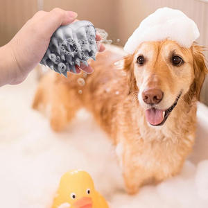 Brosse de nettoyage pour animaux de compagnie, brosse à shampooing en silicone, chiens, chats, douche, lavage, curry, accessoires pour poils de <span class=keywords><strong>chien</strong></span>, massage du dos du <span class=keywords><strong>chien</strong></span>, portable, simple - Product Image 3