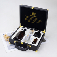 Ensemble de cosmétiques boîte à flacons de parfum en bois de luxe en MDF personnalisé étui en cuir PU pour montre à parfum produits de soins de la peau huiles essentielles