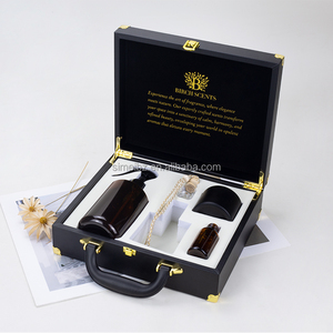 Caja de botella de Perfume de madera de lujo <span class=keywords><strong>MDF</strong></span> personalizada, conjunto de cosméticos, estuche de cuero PU para reloj de Perfume, productos para el cuidado de la piel, aceites esenciales - Product Image 6