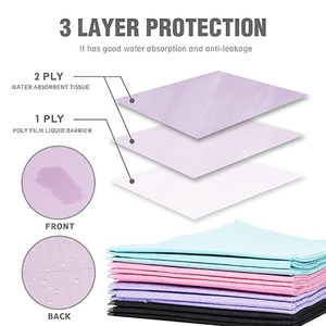 Alfombrilla de Tatuaje Portátil de 3 Capas, Impermeable, de Polipropileno Rosa, Desechable, Suave, para Estudio de Tatuajes - Product Image 2