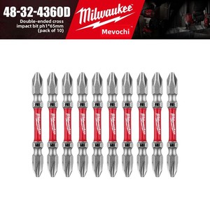 Embouts à chocs <span class=keywords><strong>Milwaukee</strong></span> 48-32-4362D / 4360D SHOCKWAVE à double embout PH2 PH1, lot de 2, en acier Custom Alloy76 - Product Image 1